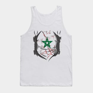 One Heart One Morocco One Flag Proud Of morish Tank Top